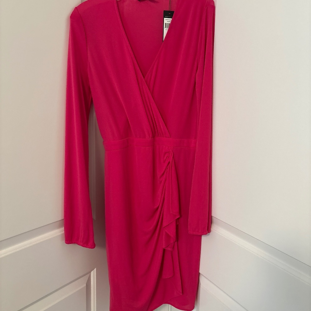 BCBG Pink Wrap Dress